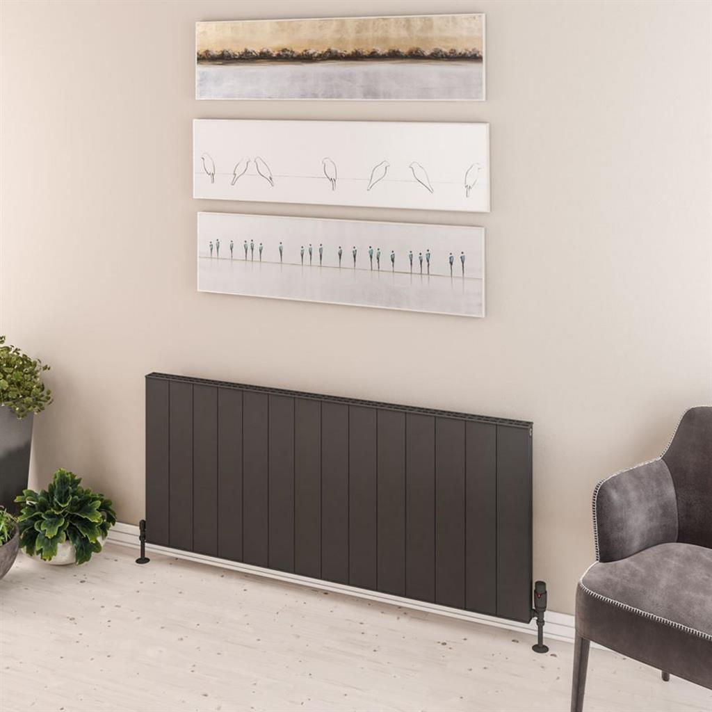 Vesima 600 x 1403 Aluminium Radiator Matt Anthracite