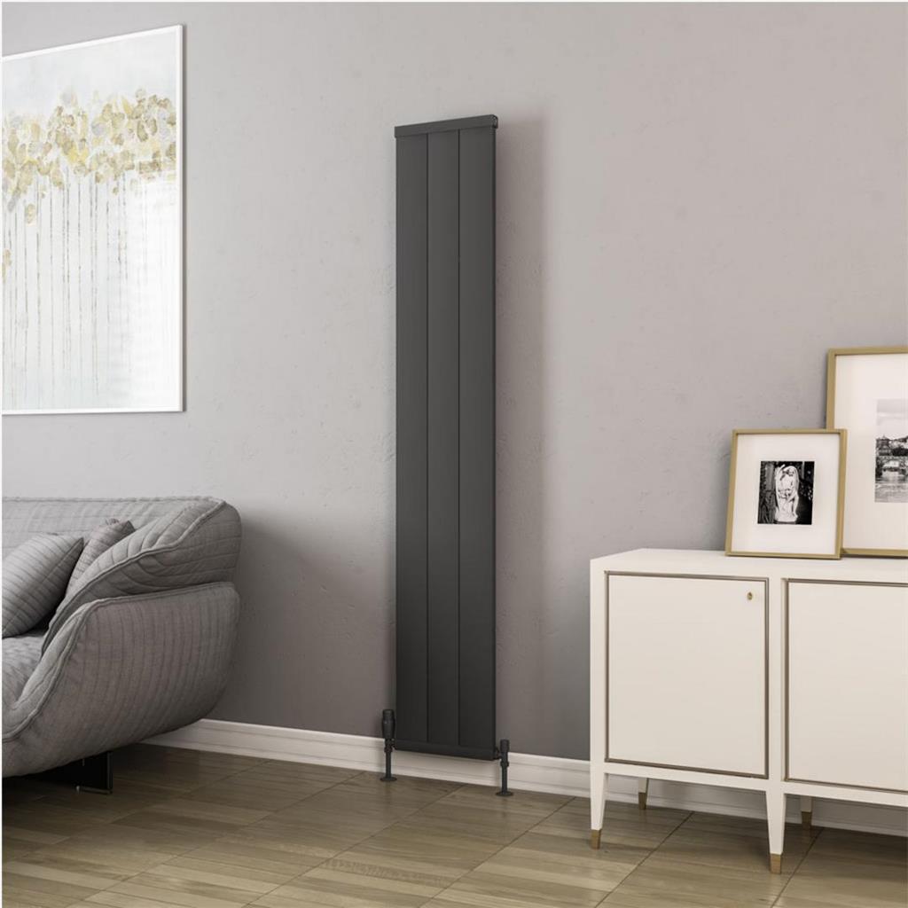 Kingswood Slimline 1800 x 310 Aluminium Radiator Matt Anthracite
