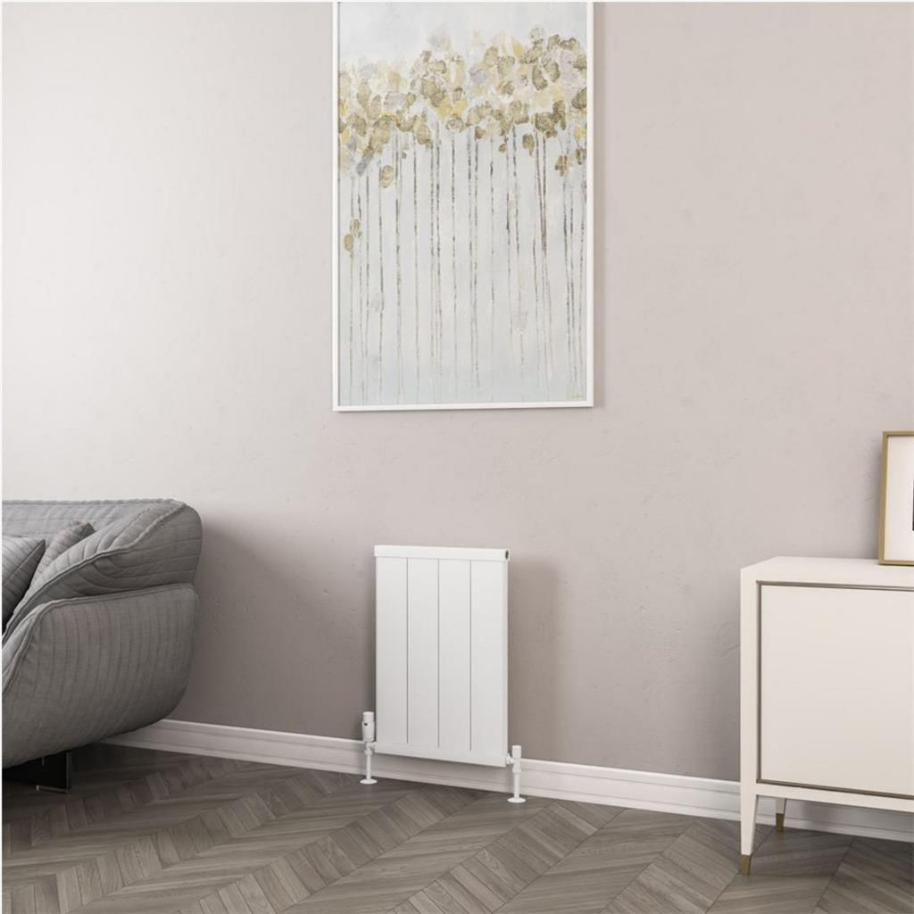 Kingswood Slimline 600 x 410 Aluminium Radiator Matt White