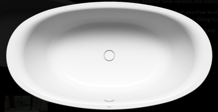 ELLIPSO DUO OVAL ALPINE WHITE 1900x1000x465