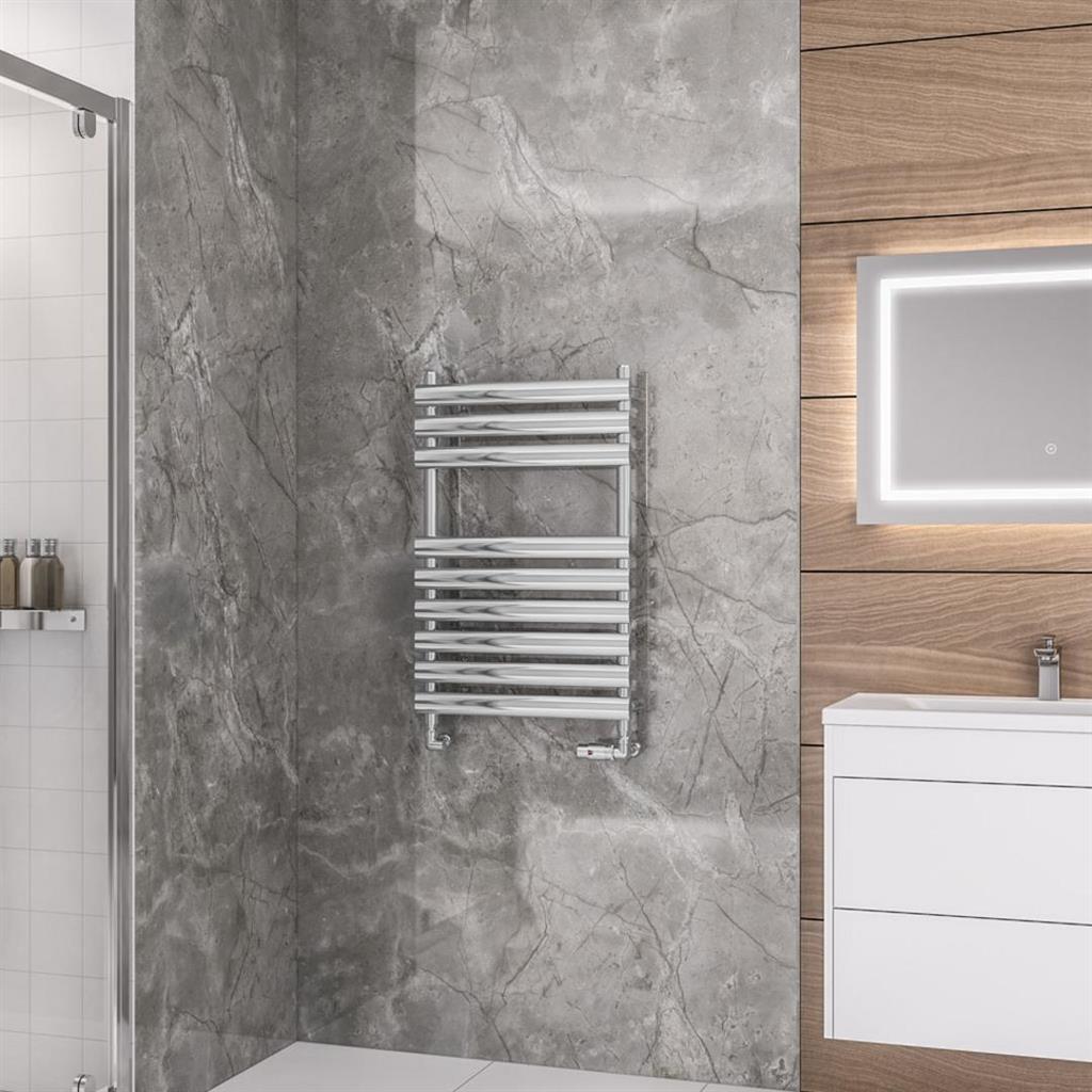 Tunstall 800 x 500 Towel Rail Chrome