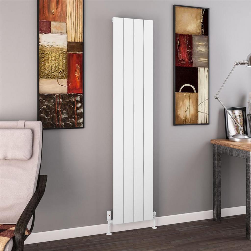 Charlton 1800 x 375 Aluminium Radiator Matt White
