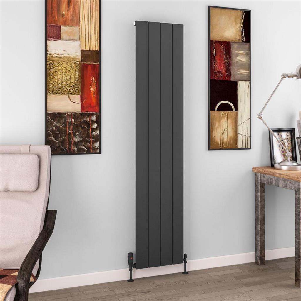 Charlton 1800 x 375 Aluminium Radiator Matt Anthracite