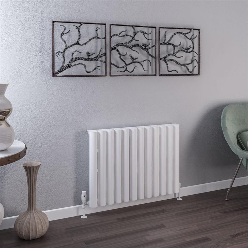 Burford 600 x 835 Aluminium Radiator Matt White