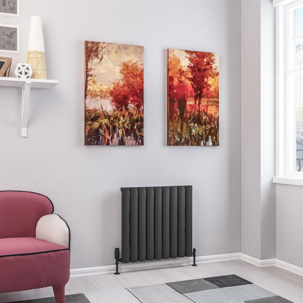 Kelmscott 600 x 625 Aluminium Radiator Matt Anthracite