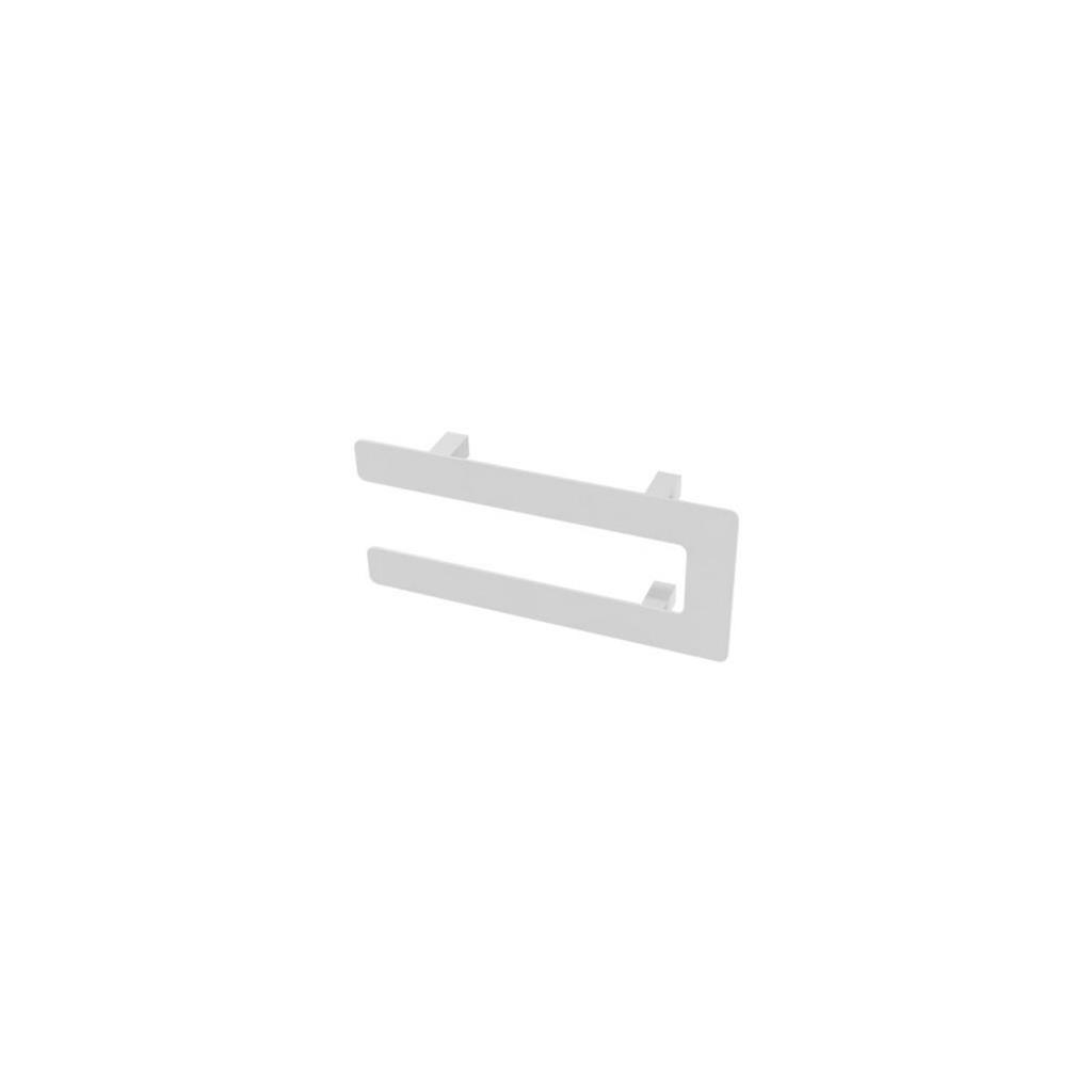 Universal Double Flat Style Towel Hanger 375mm Matt White