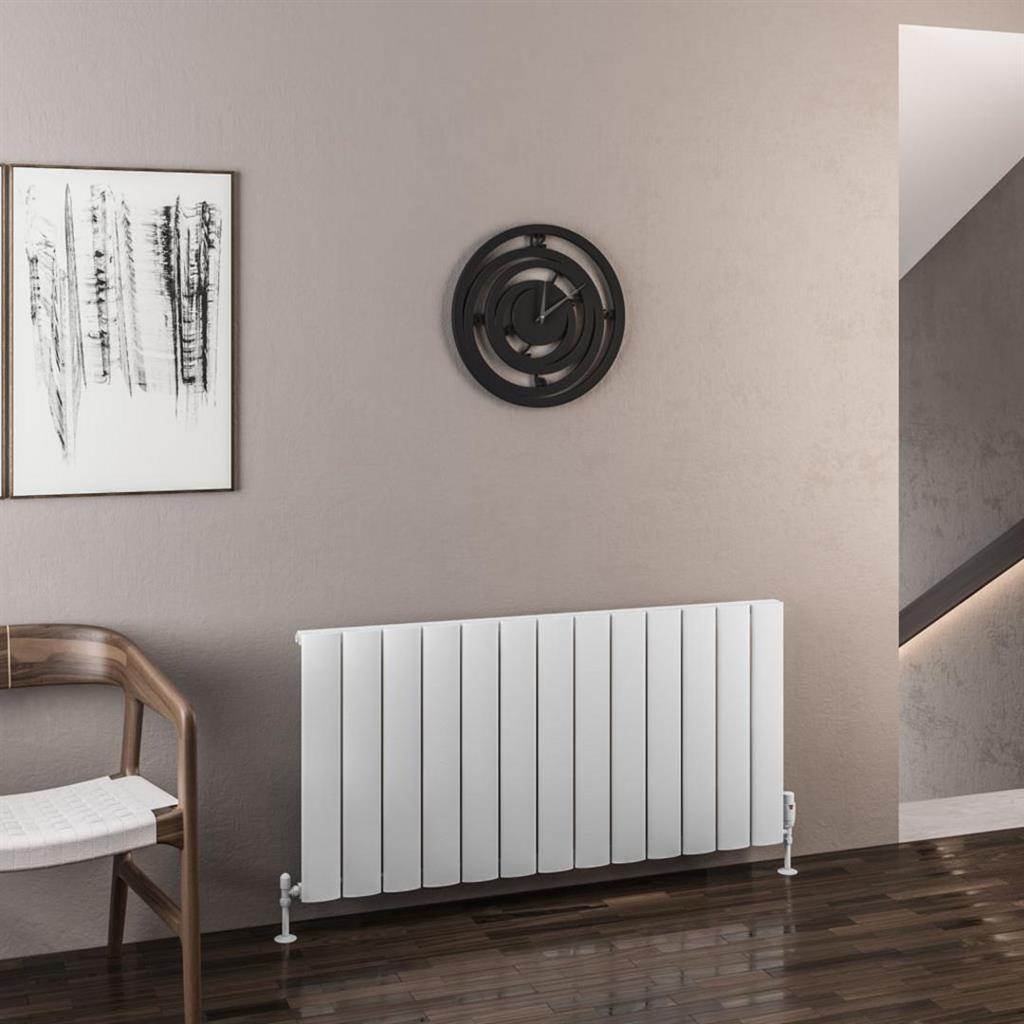 Malmesbury 600 x 1230 Aluminium Radiator Matt White
