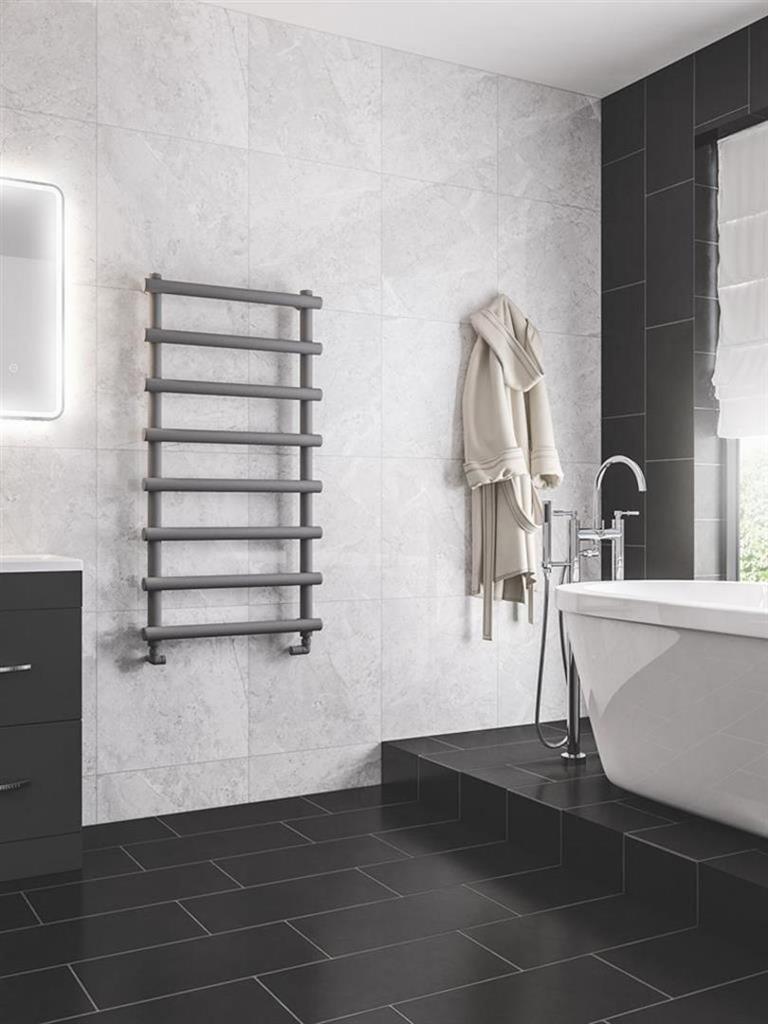 Marlow 1150 x 600 Towel Rail Matt Grey