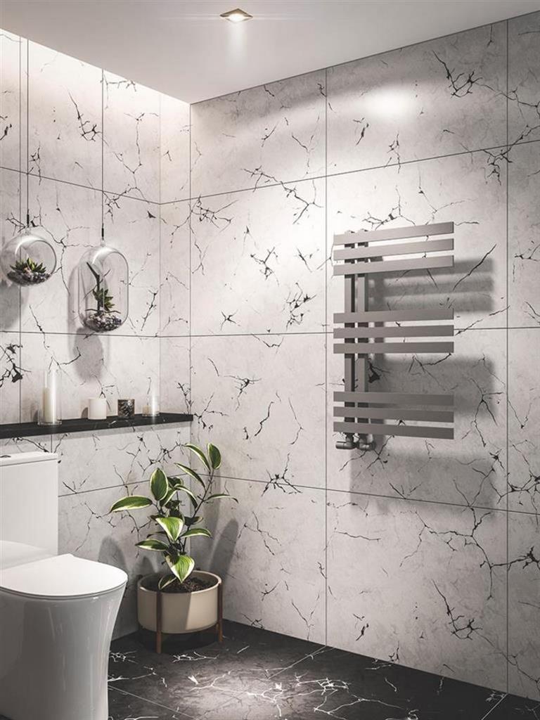 Hurley 800 x 500 Towel Rail Matt Grey