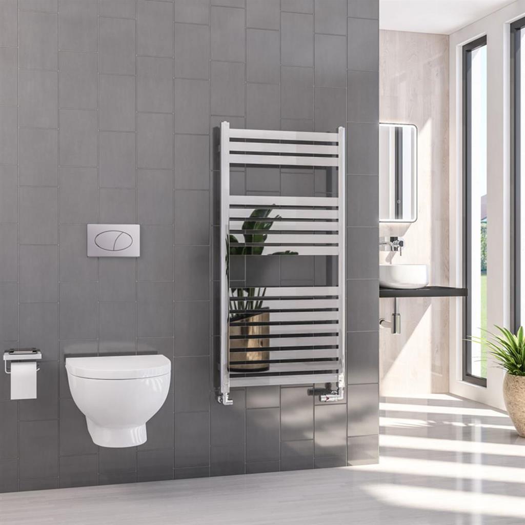 Defford 1200 x 600mm Towel Rail Chrome