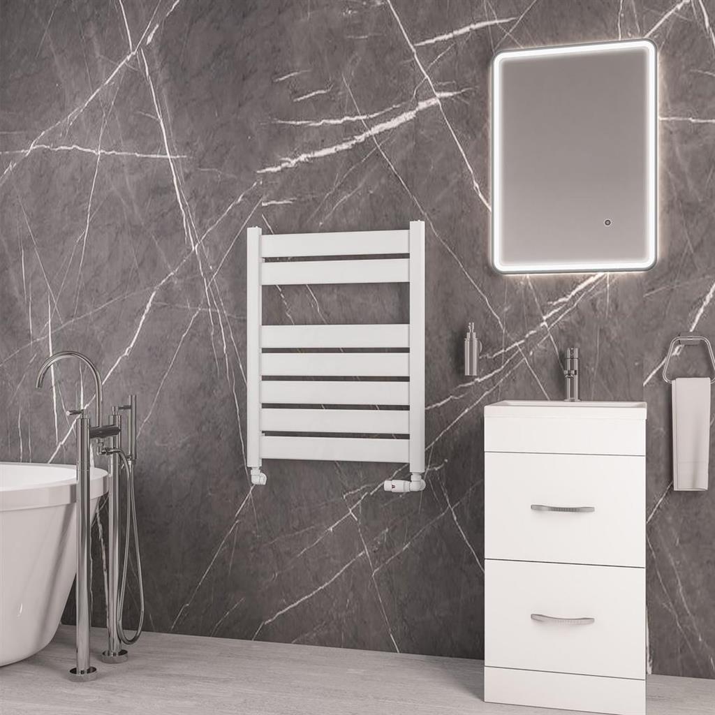 Santero 800 x 600mm Towel Rail Gloss White