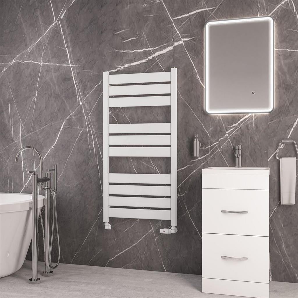 Santero 1200 x 600mm Towel Rail Gloss White