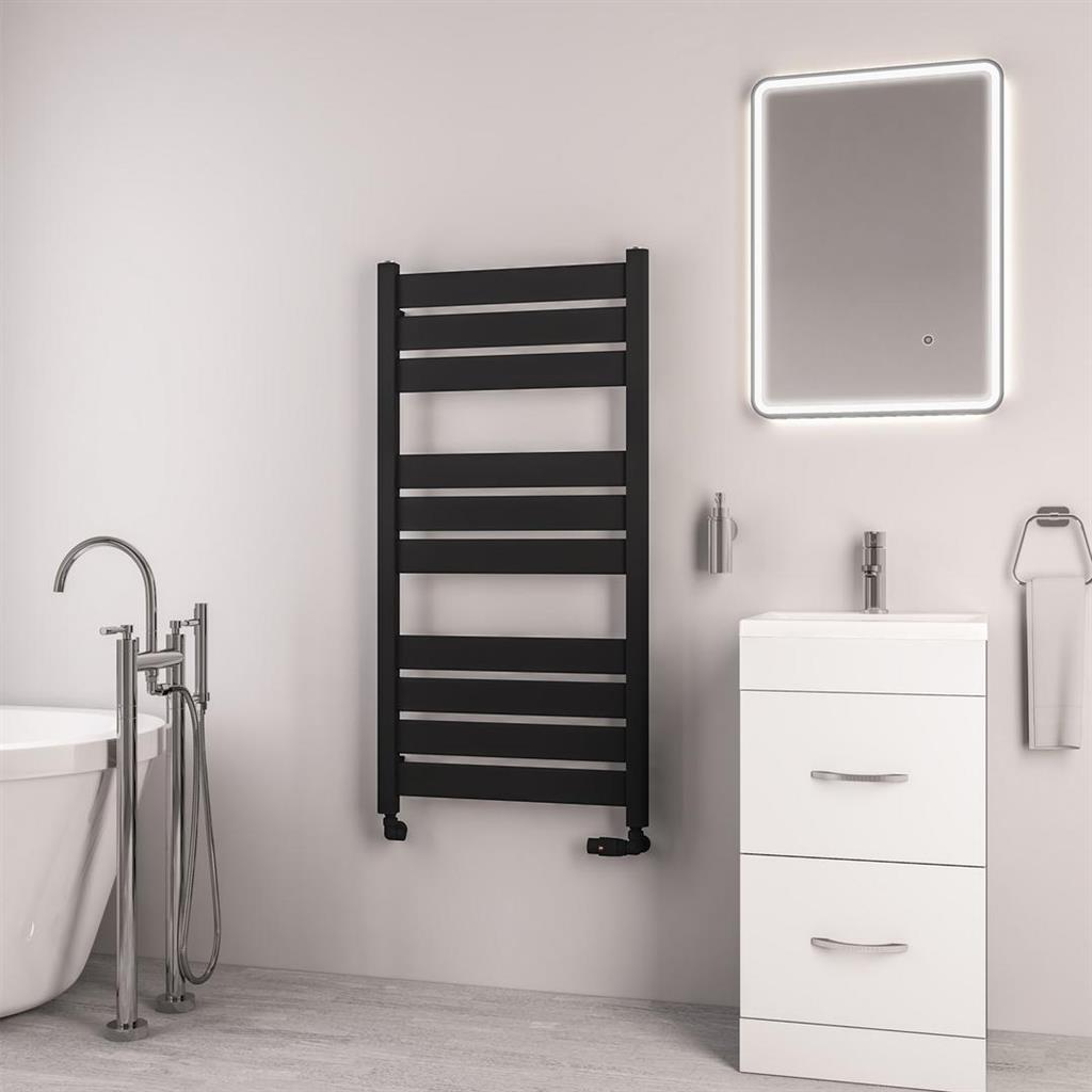 Santero 1200 x 600mm Towel Rail Matt Black
