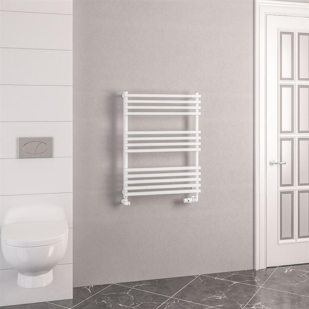Rowsham 800 x 600mm Towel Rail Matt White