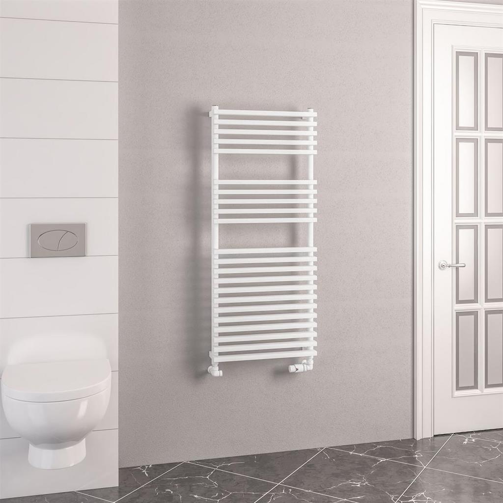 Rowsham 1200 x 500mm Towel Rail Matt White