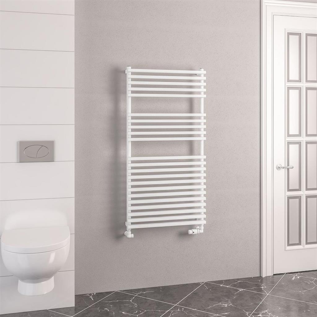 Rowsham 1200 x 600mm Towel Rail Matt White
