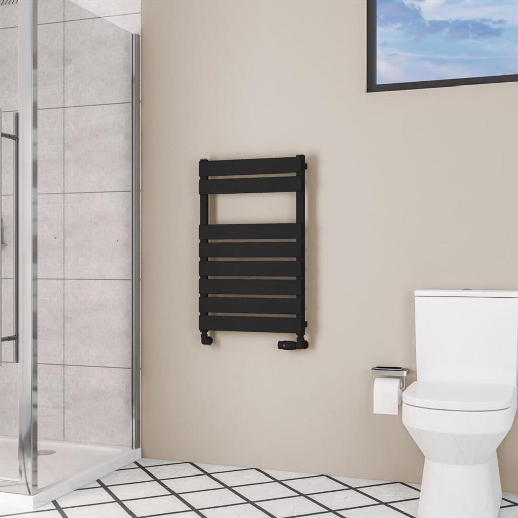 Deddington 800 x 500 Towel Rail Matt Black