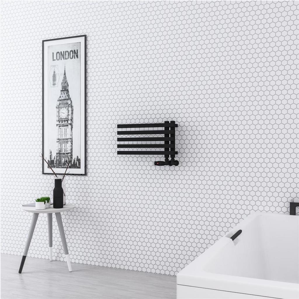 Reinbach 290 x 500mm Towel Rail Matt Black