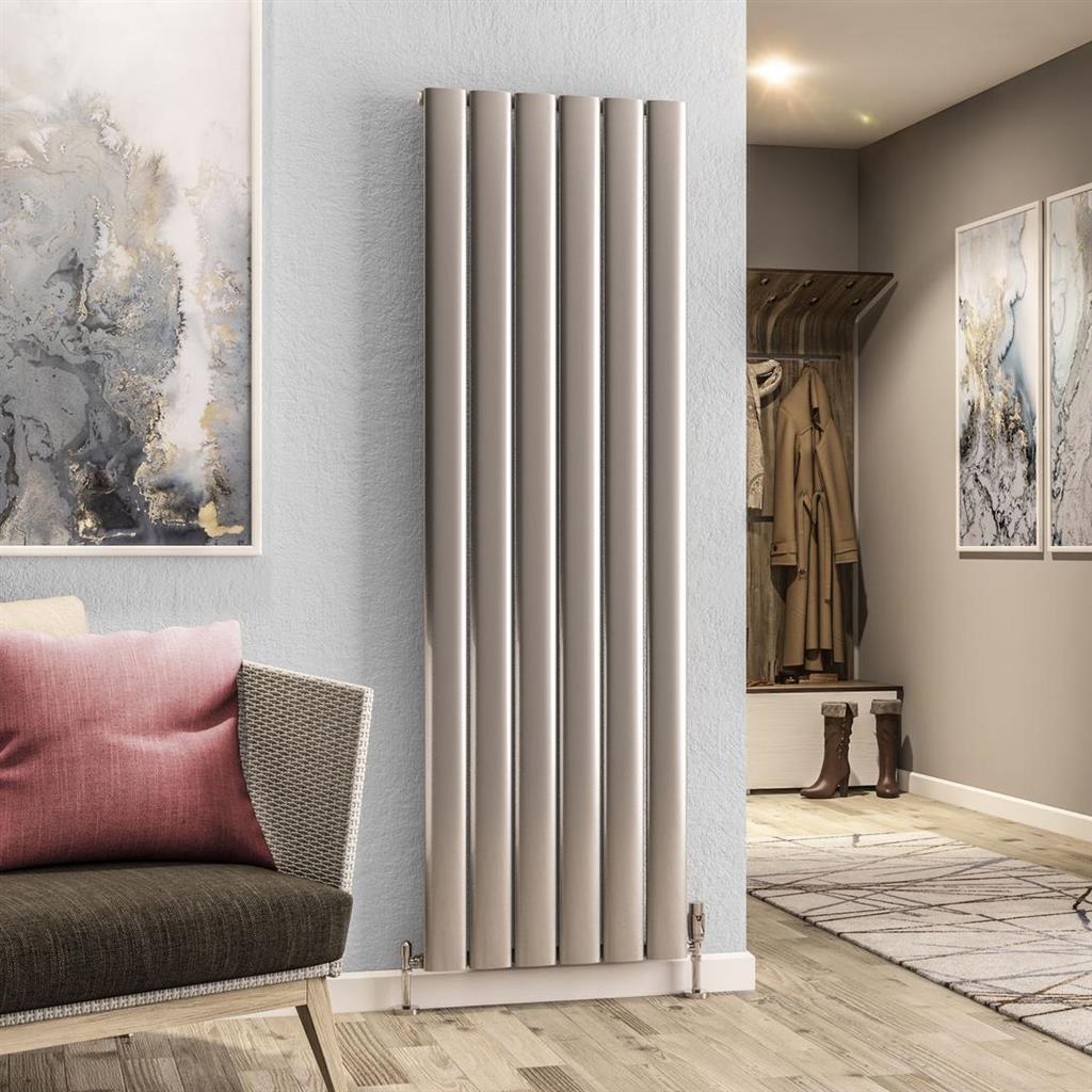 Malmesbury 1800 x 565 Aluminium Radiator Silver Effect