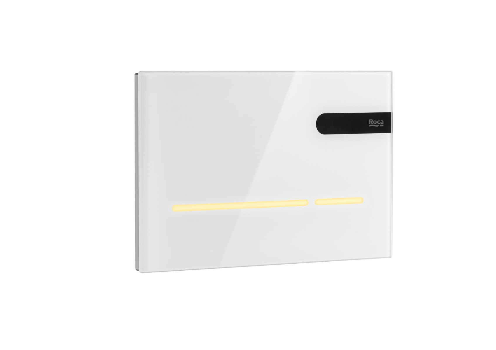 EP2 - Electronic glass finished operating plate for concealed cistern with automatic or touchless dual flush and adjustable light in multiple colour choice
