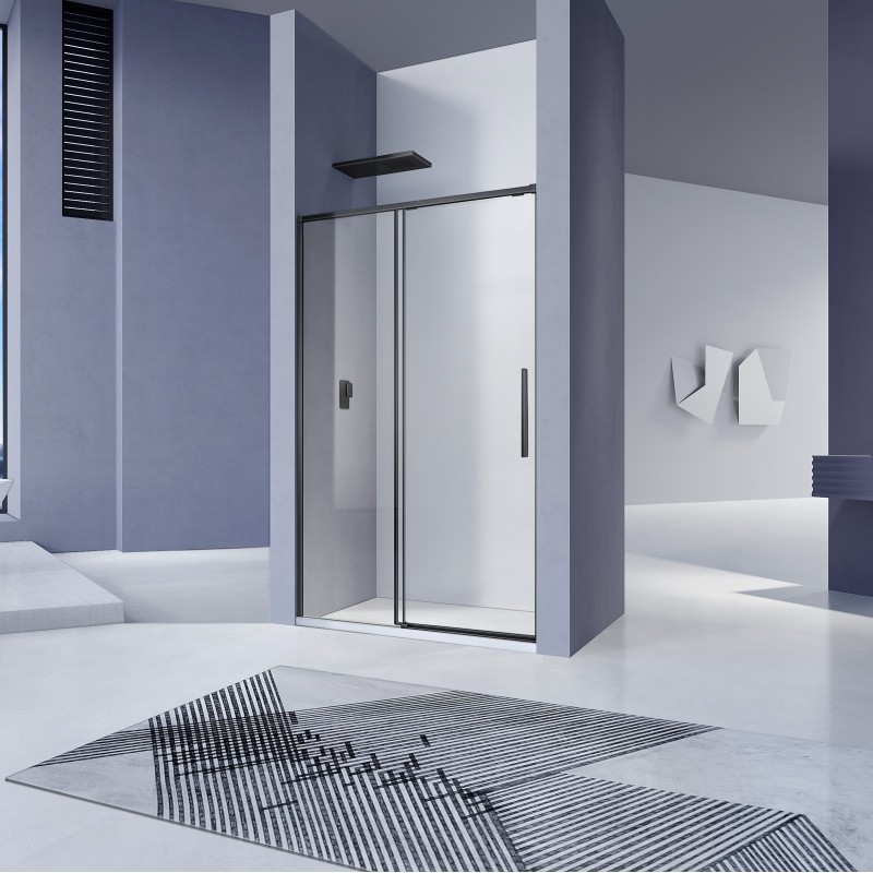 Frameless, 8mm sliding doors, solid metal profiles, toughened safety glass, 1900 (8SD120-MB)