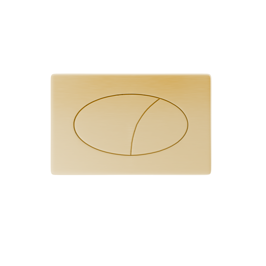 Pneumatic Round Push Plate / Flush Plate - Brushed Brass