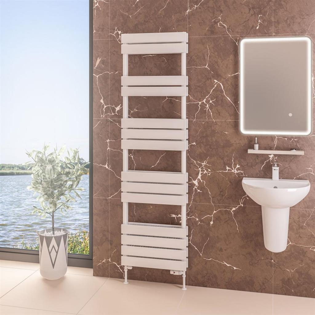 Addington 1750 x 500 Towel Rail Type21 Gloss White Gloss White