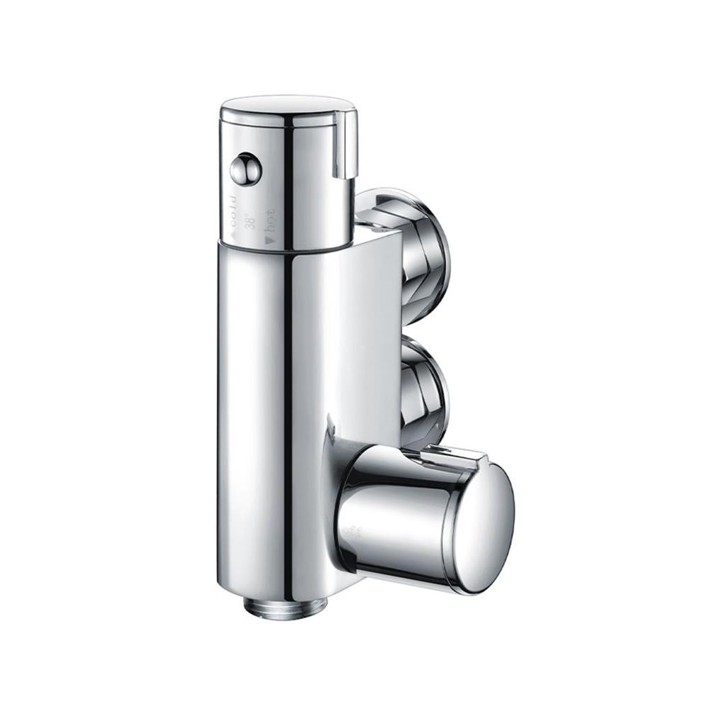 Vertical Thermostatic Shower Valve - Chrome