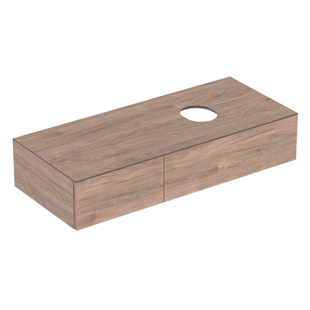 Veriform Cabinet With Two Drawers 1200mm - Hickory