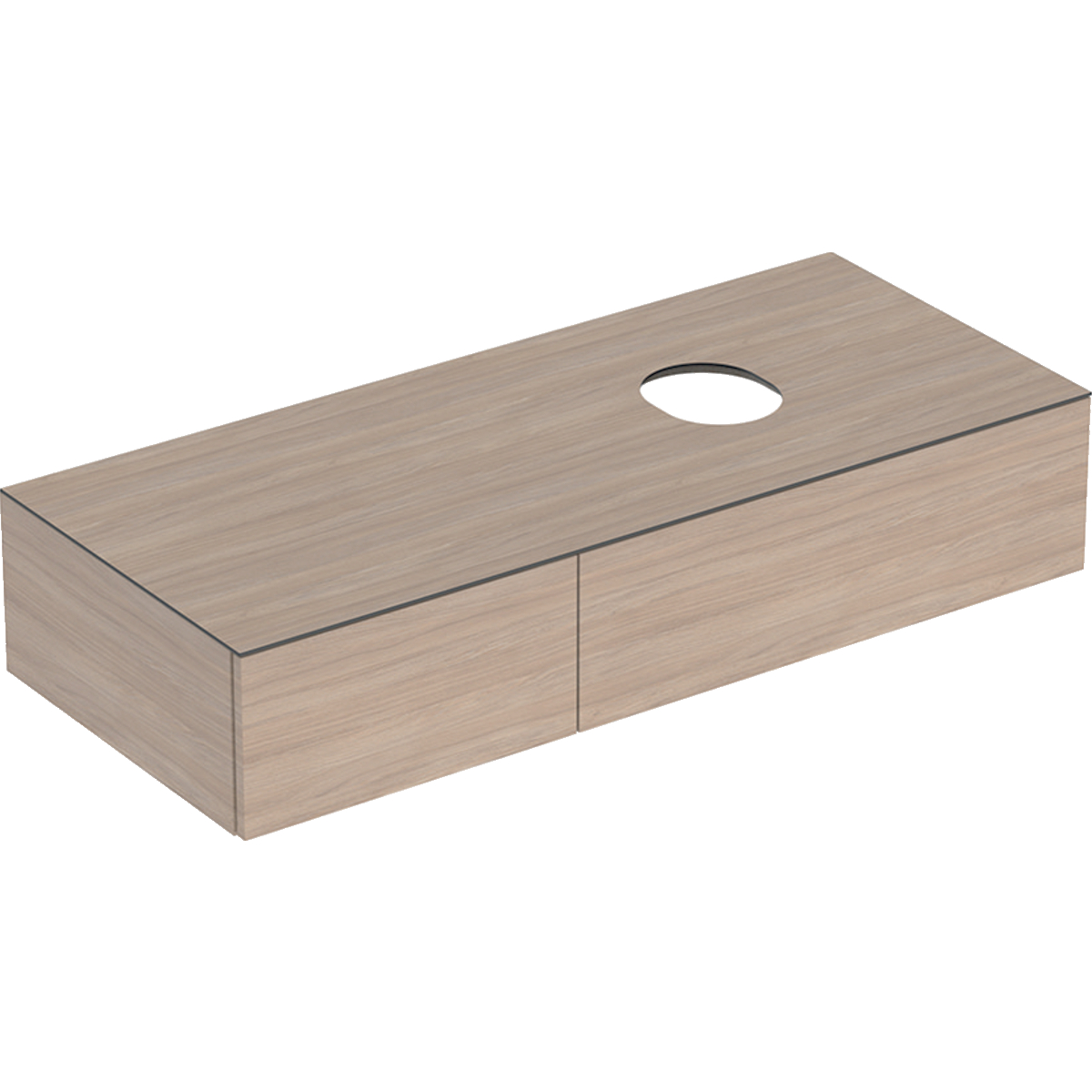 Veriform Cabinet With Two Drawers 1200mm - Oak