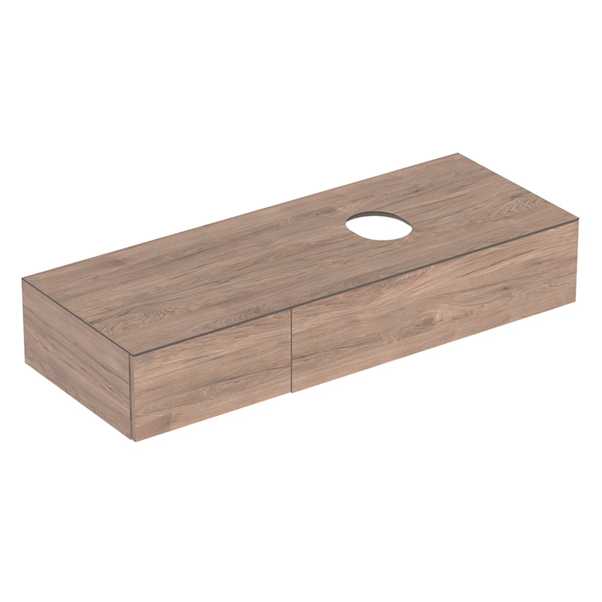 Veriform Cabinet With two Drawers 1350mm - Hickory