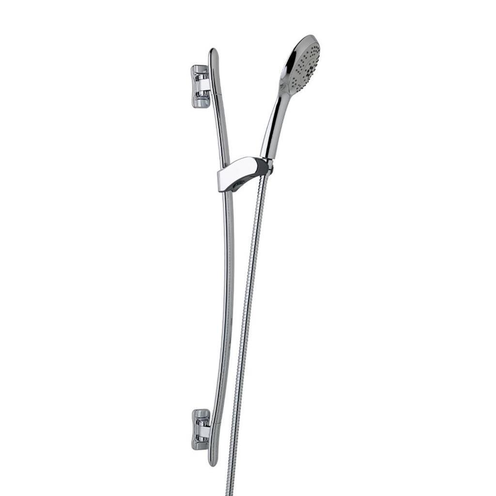 570mm Tall Swivel Sliding Riser Kit with Multiple Function Shower Handset & Hose - Chrome