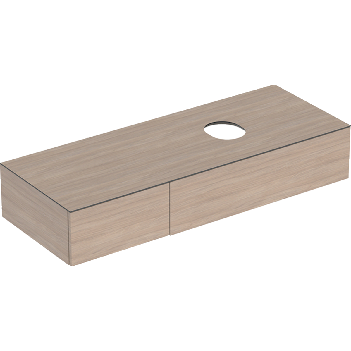 Veriform Cabinet With two Drawers 1350mm - oak 