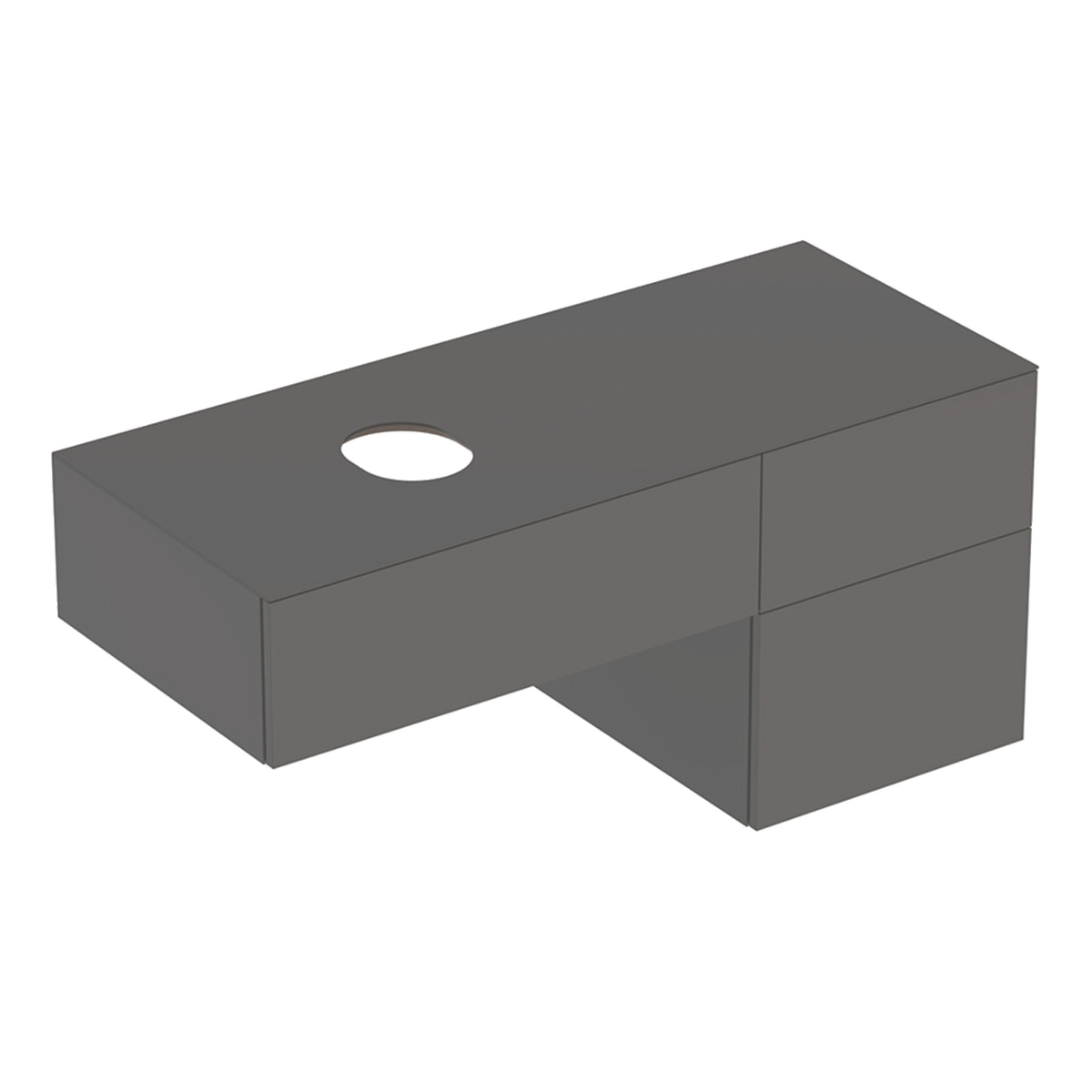 Veriform Cabinet With three Drawers 1200mm - Lava