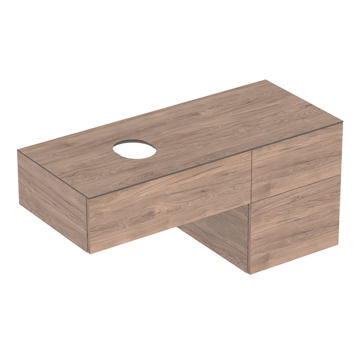 Veriform Cabinet With three Drawers 1200mm - Hickory