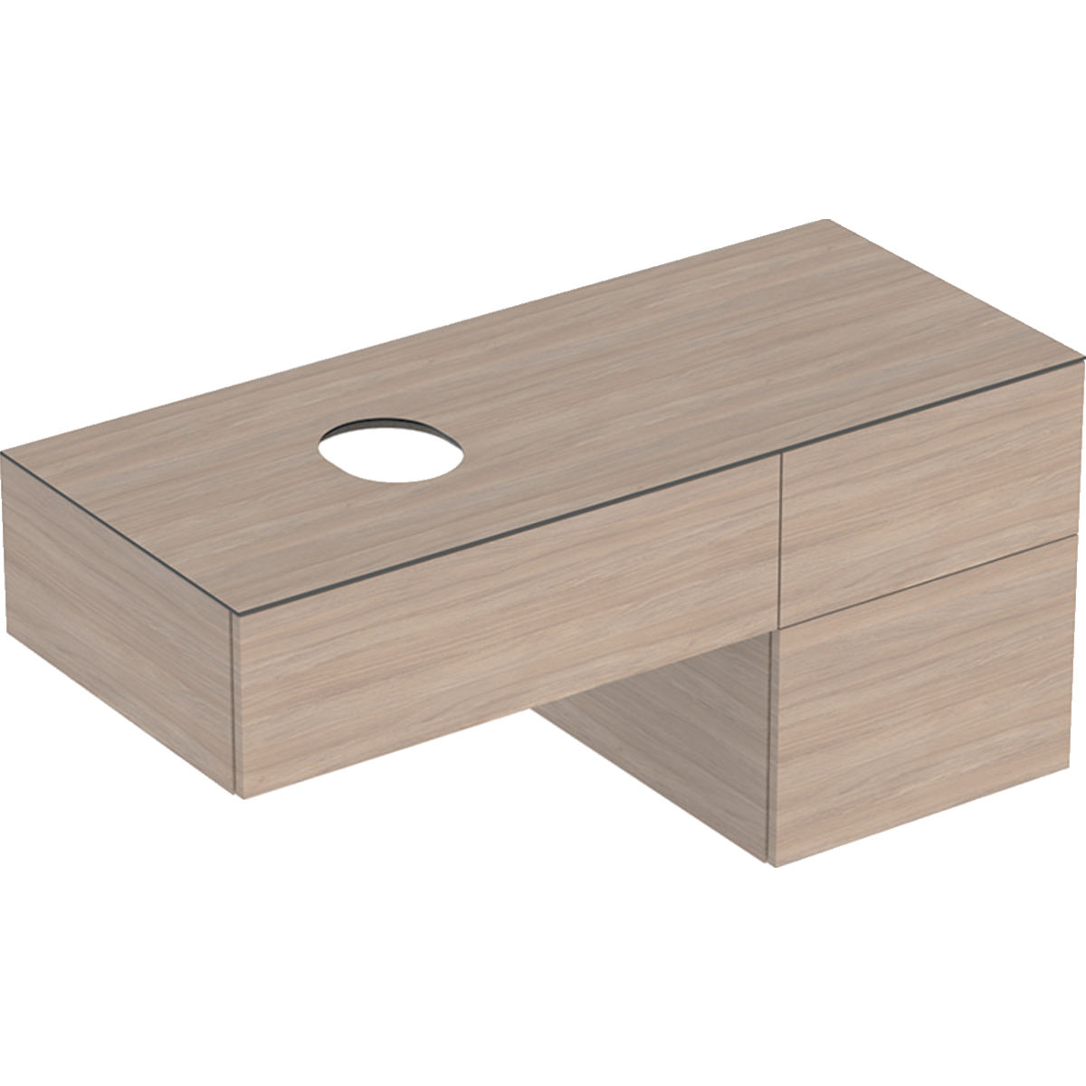 Veriform Cabinet With three Drawers 1200mm - Oak