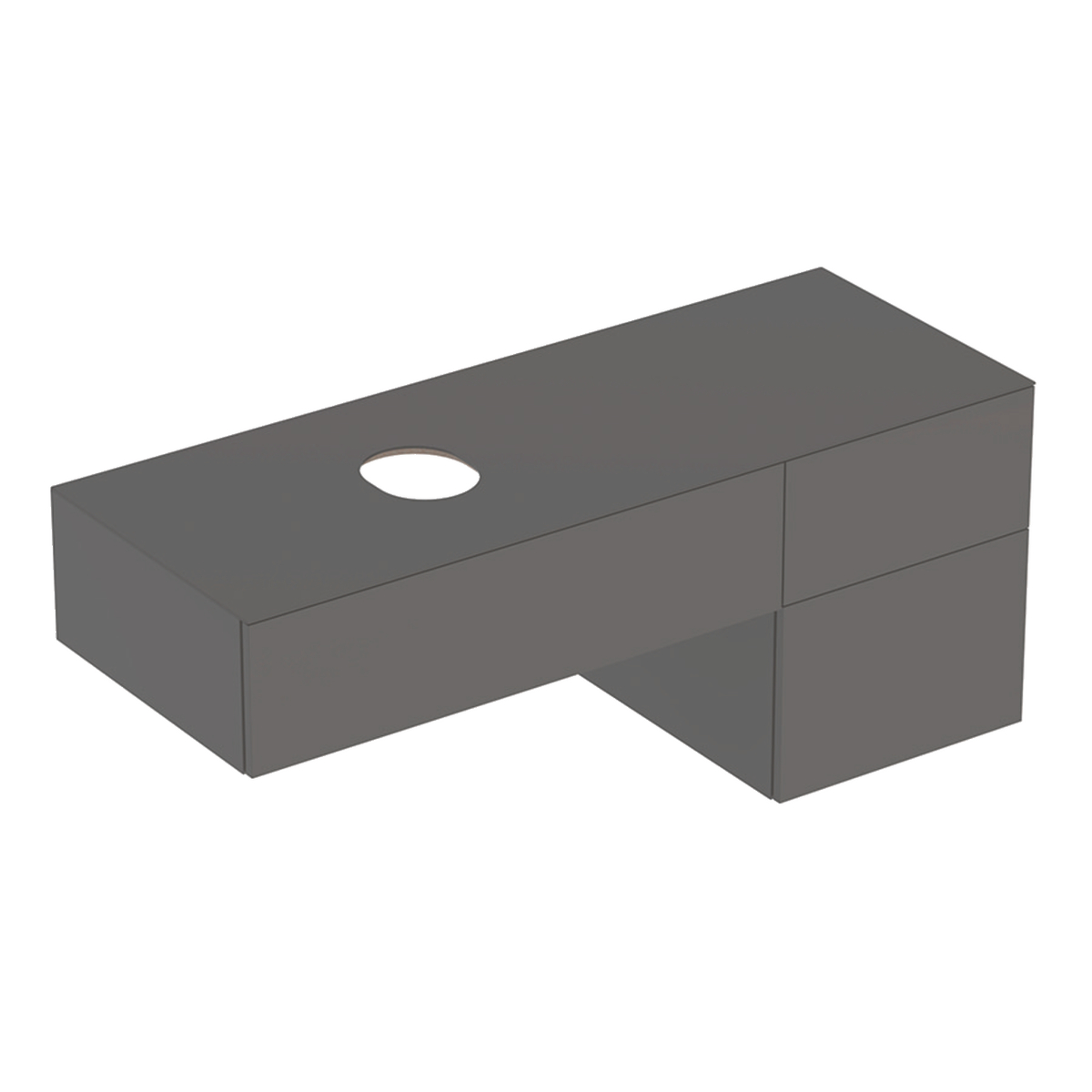 Veriform Cabinet With three Drawers 1350mm - Lava