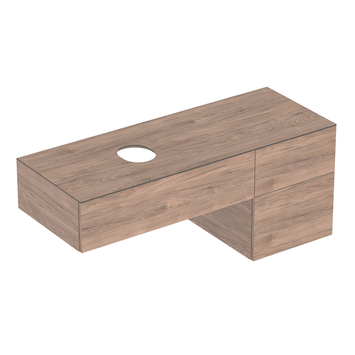 Veriform Cabinet With three Drawers 1350mm - Hickory