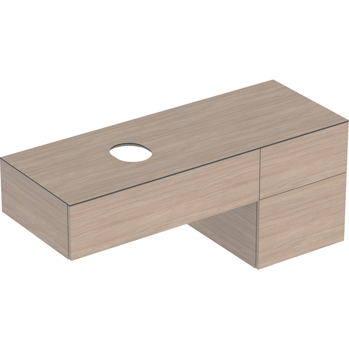 Veriform Cabinet With three Drawers 1350mm - Oak