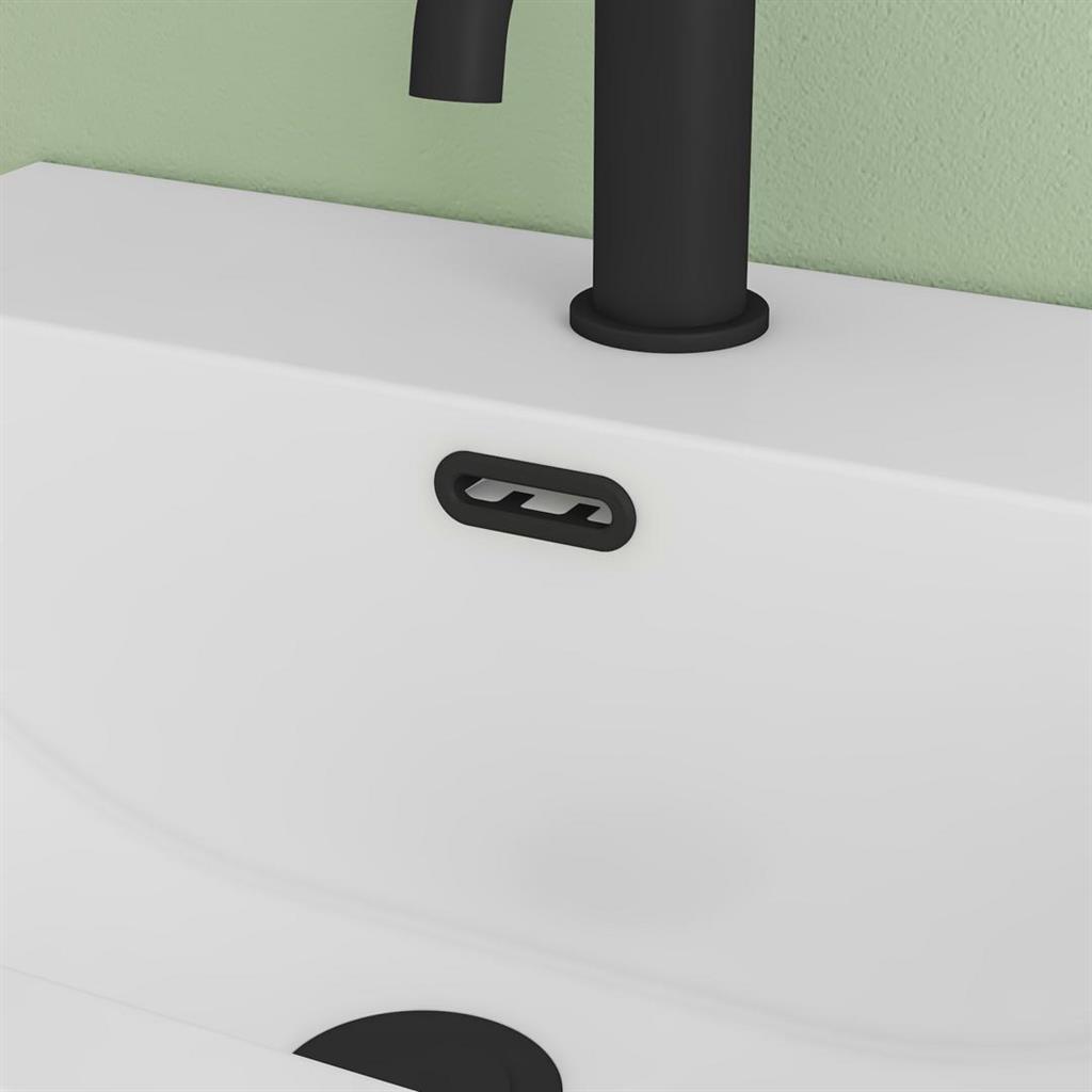 Rounded Basin Overflow Insert Matt Black