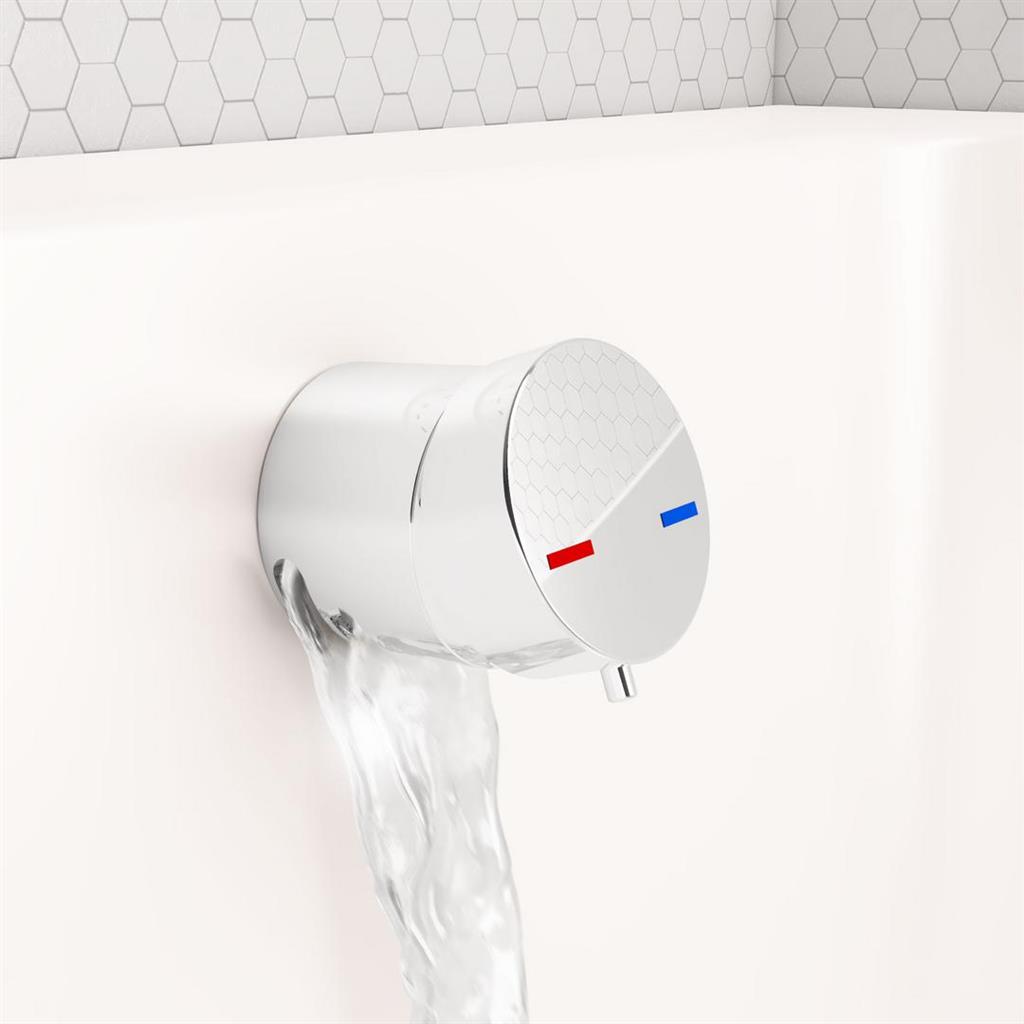 Bath Mixer Filler Tap with Push Button waste (WRAS approved) Chrome