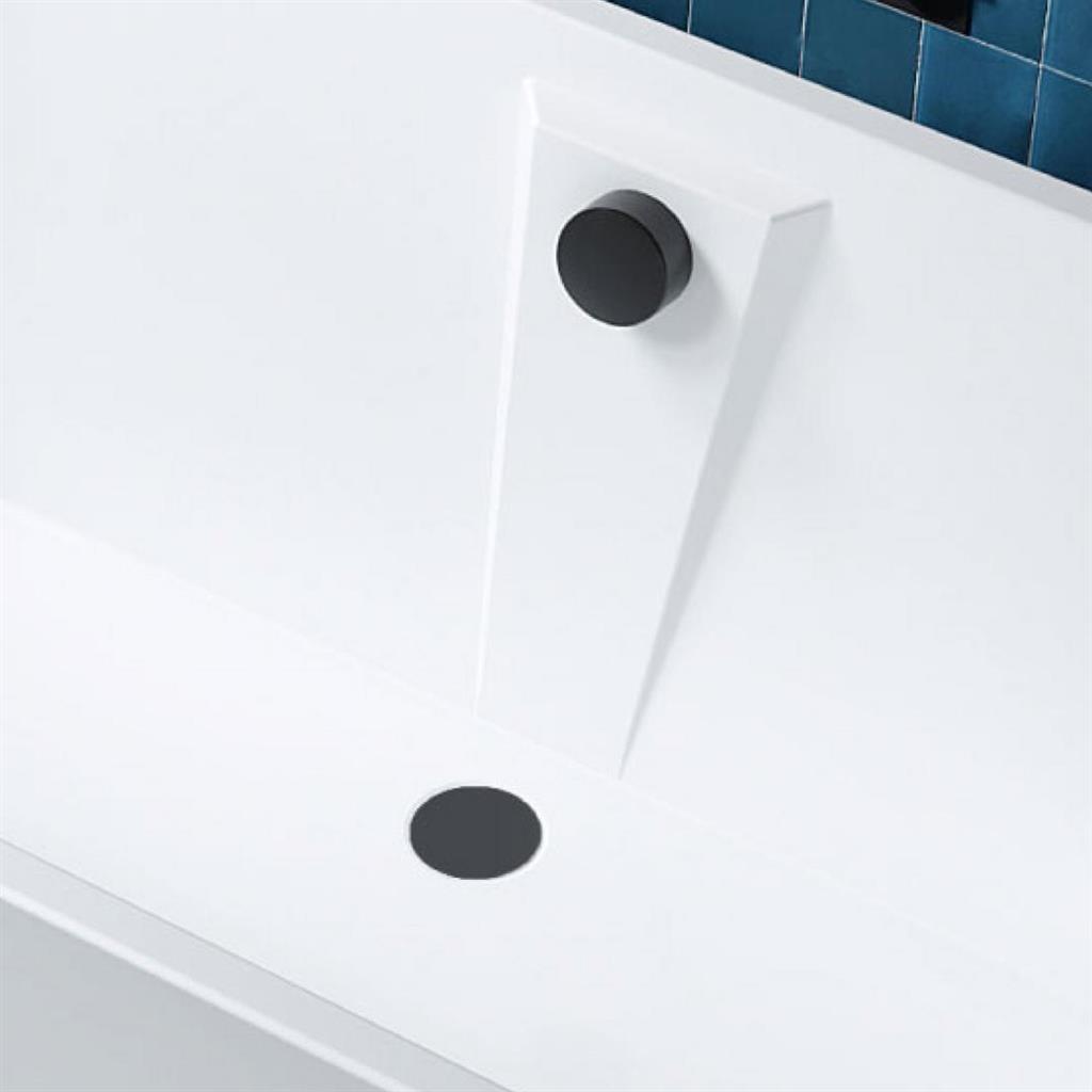 Bromley Bath Filler/Waste Cover Matt Black