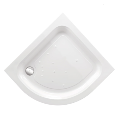 Just Trays MERLIN Quadrant Shower Tray 800x800mm 2 Flat Top-White