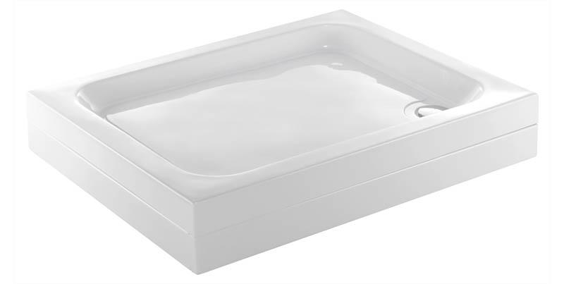 Just Trays MERLIN Rectangular Shower Tray 1200x1000mm Flat Top-White