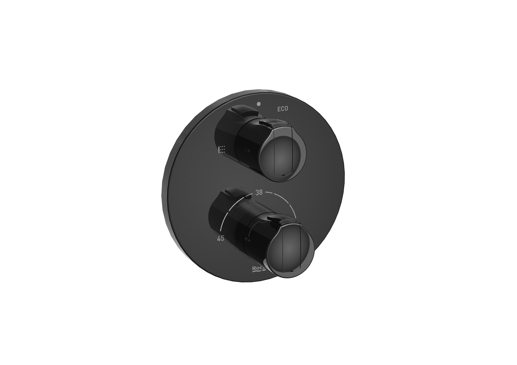 Built-in bath-shower mixer - Titanium black