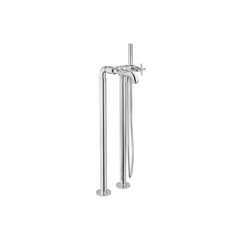 Uno Floor-Mounted Bath Mixer With Hand Shower
