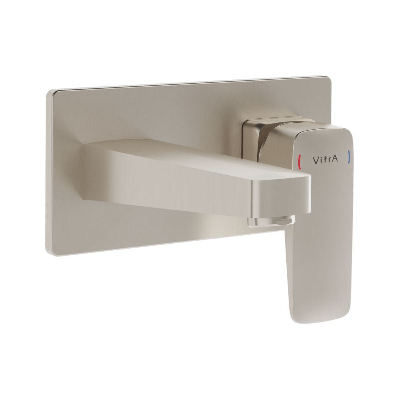 Root Square Built-in Basin Mixer Brushed Nickel, Built-in basin mixer, square