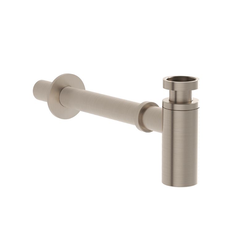 Universal Bottle Trap Brushed nickel, for basins P trap