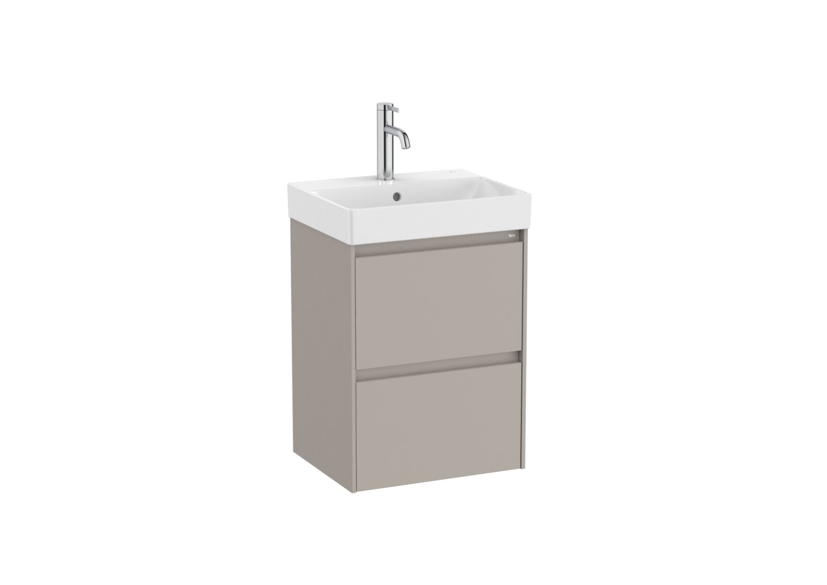 ONA (compact base unit with two drawers and basin) 450 x 360mm - Sand Grey