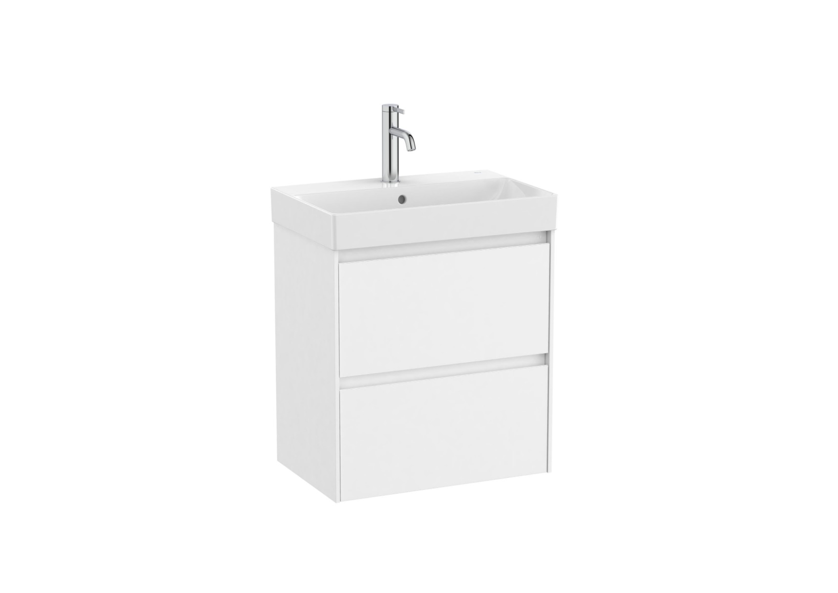 Ona Unik 550mm (compact base unit with two drawers and basin) - Matt White